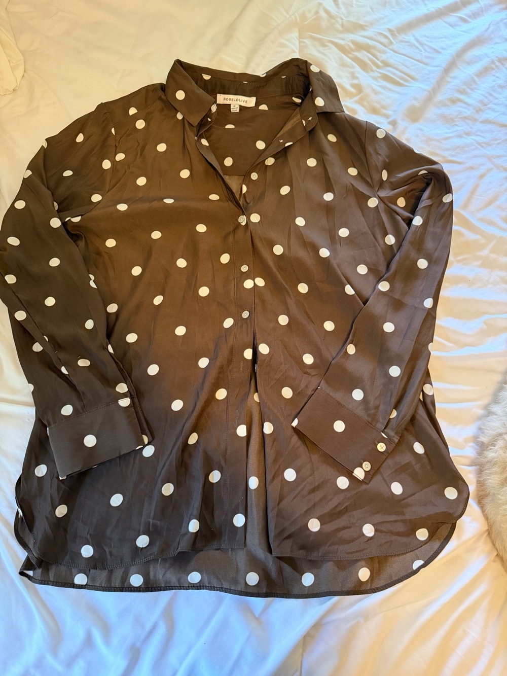 Brown Polka Dot Blouse